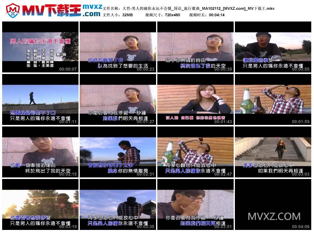 大哲-男人的痛你永远不会懂_国语_流行歌曲_MA102112